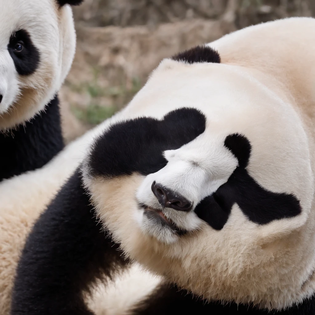 head portrait,giant panda,Japanese wrestling,personification,Japanese anime