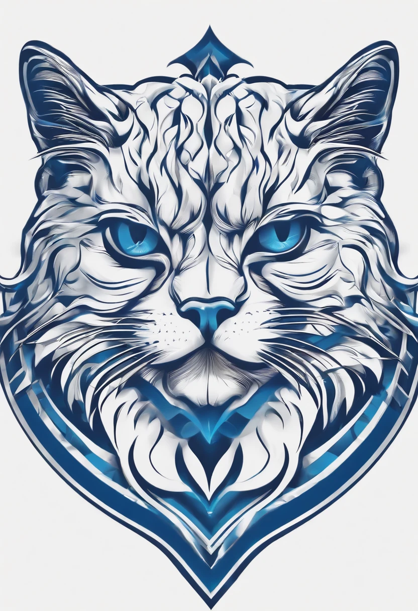 Menswear brand logo related cat emblem menswear designer clothing brand in exceptional quality spectacular designer well-designed modern excellent quality Full HD 9K and natural lighting,blue colors