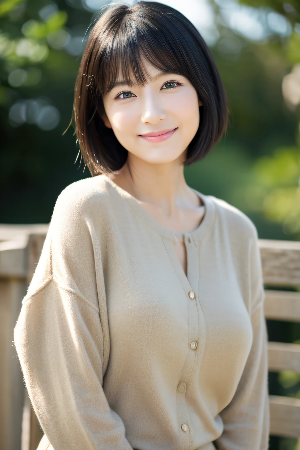portlate、8K、hightquality、Realistic photo images、39 years old、A Japanese Lady、Neat and clean wife、small tits、house wife、Reproduce natural and realistic eyes、Japan Person Stand、small tits、Beautiful black hair、Shorthair、light make-up、octan render、beautiful lighting、Composition of the golden ratio、a smile、everyday clothes、dressed casually、Natural background、blured background、high-level image quality、Realistic photo images、A Japanese Lady、Pure Japan human features、Lovely wife、The upper part of the body、Light makeup、Suppin、Neat and clean beauty、A MILF、Sober clothing、greys、beige、bloo、plain、Casual attire、A slight smil、A dark-haired、Small black eyes、Background bokeh