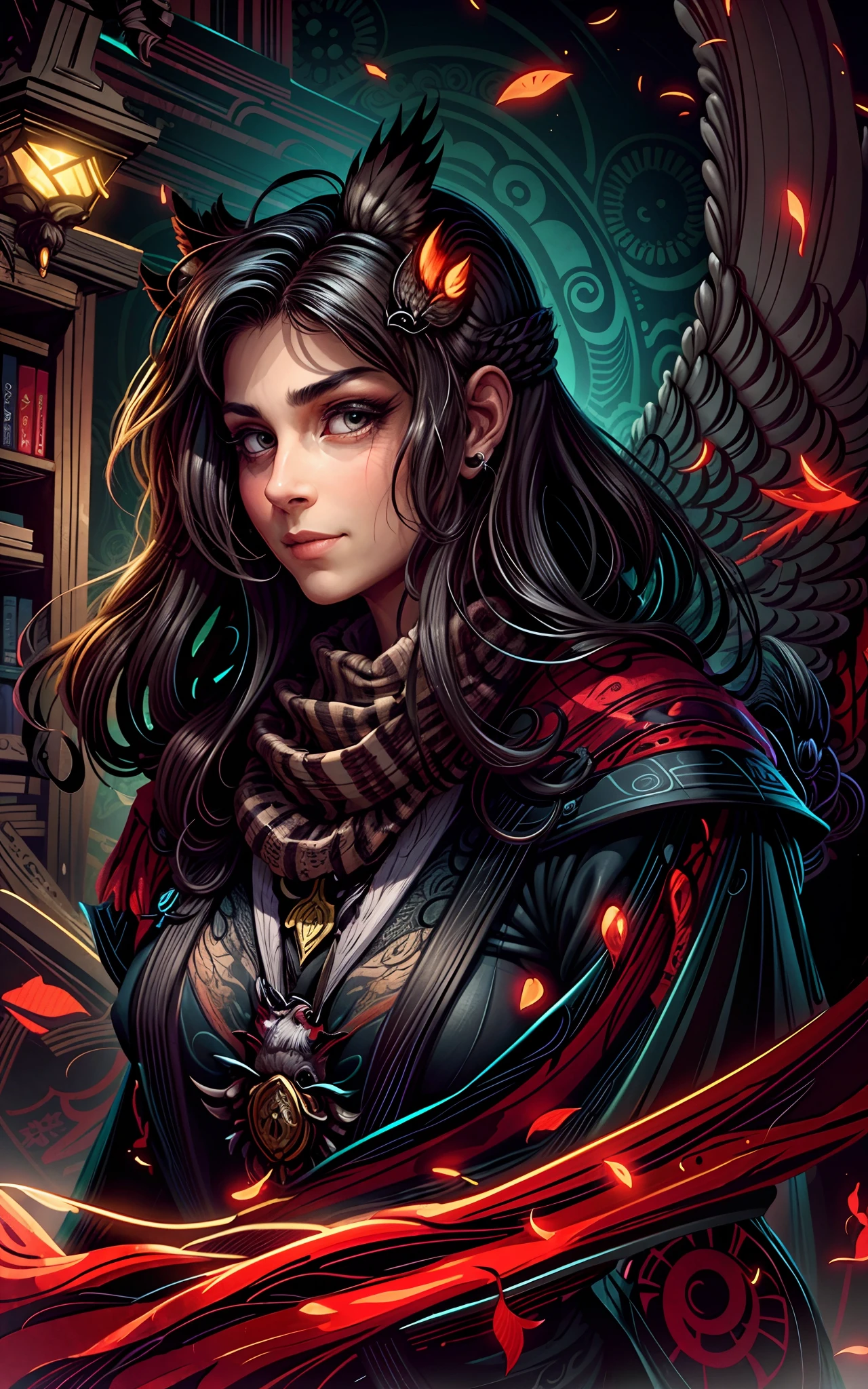 Owl in the style of 0MIB, illustrator, tmasterpiece, hiquality, 8K, hight resolution, higly detailed, ssmile