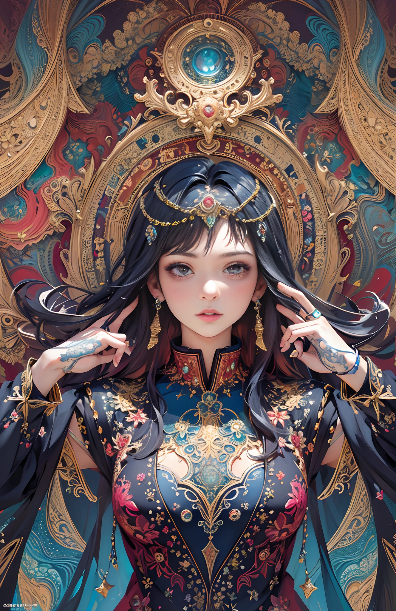 to be or not to be, that's a question
official art, unity 8k wallpaper, ultra detailed, beautiful and aesthetic, masterpiece, best quality, photorealistic, (zentangle, mandala, tangle, entangle), intricate clothes, extreme detailed, dynamic angle, the most beautiful form of chaos, elegant, a brutalist designed, vivid colours, romanticism
zhongfenghua