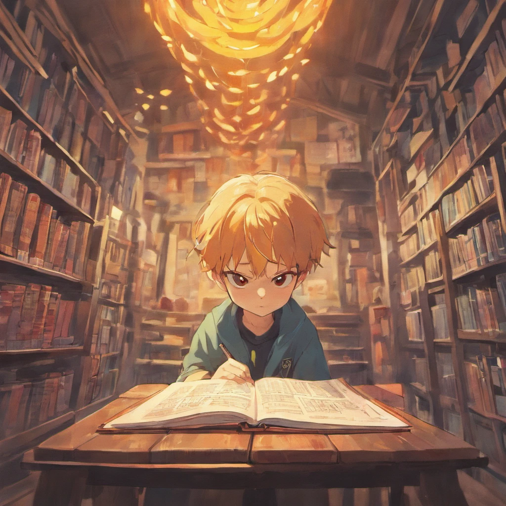 um homem lendo um livro, ::style pixar cartoon