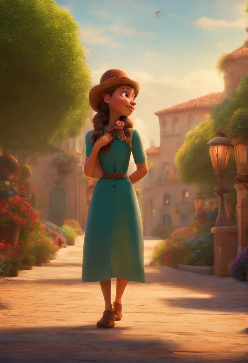 A Dream Architect Inspired by Pixar Animation, de perto. Facial expressions are captivating, com um toque de irrealidade.