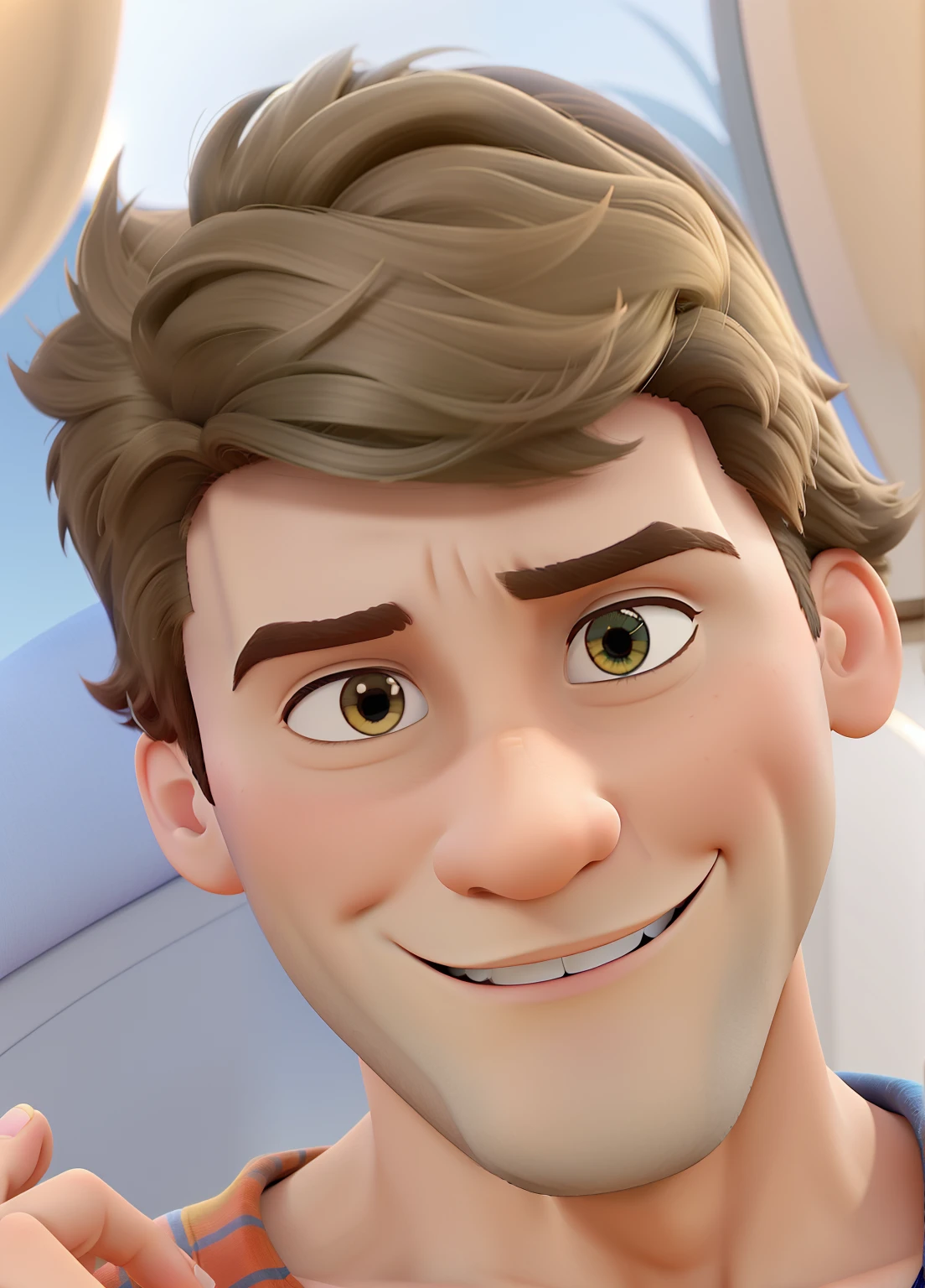 um homem estilo disney pixar, alta qualidade, boa qualidade