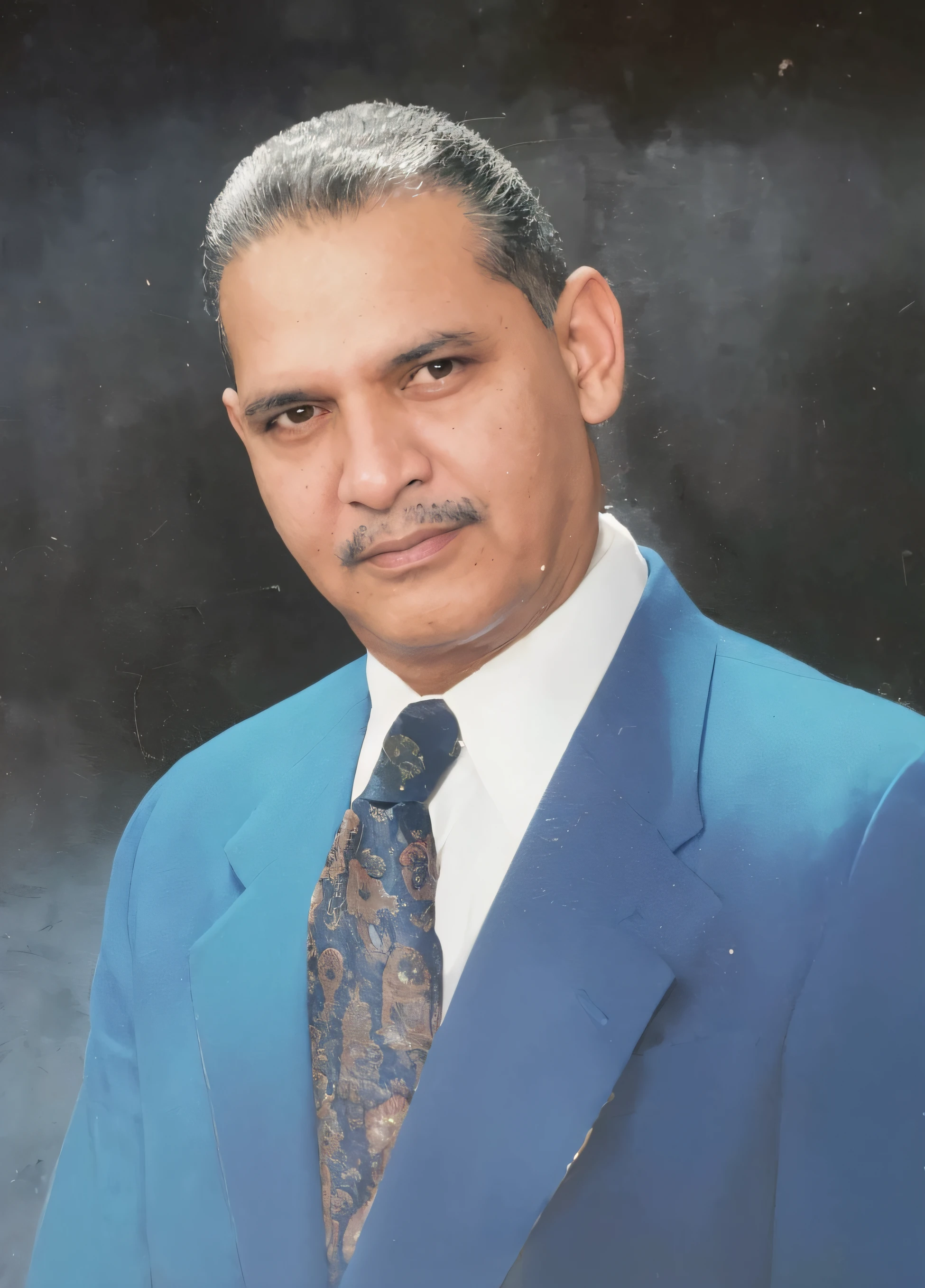 there is a man in a blue suit and tie posing for a picture, luis nieves sr, juan diaz canales, carlos ortega elizalde, jose miguel roman frances, salustiano garcia cruz, victor maristane, heraldo ortega, david villegas, mario martinez, andres rios, danilo torres, photo of a man, juan jose serrano