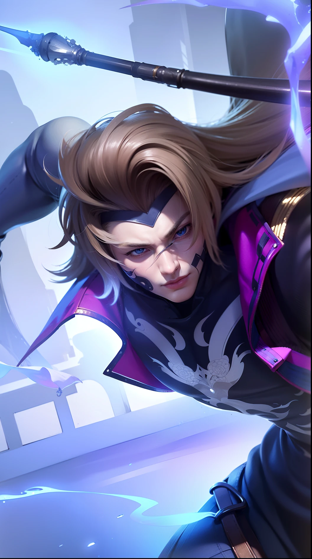 masculine male, masterpiece, ((perfect eyes)) best quality, (semirealism:1.9), beautiful lighting, (extremely detailed CG unity 4k fhd wallpaper), High Detail, Sharp focus, dramatic outdoors, 1 boy ,19 years old, white hair, light purpel eyes, smile.