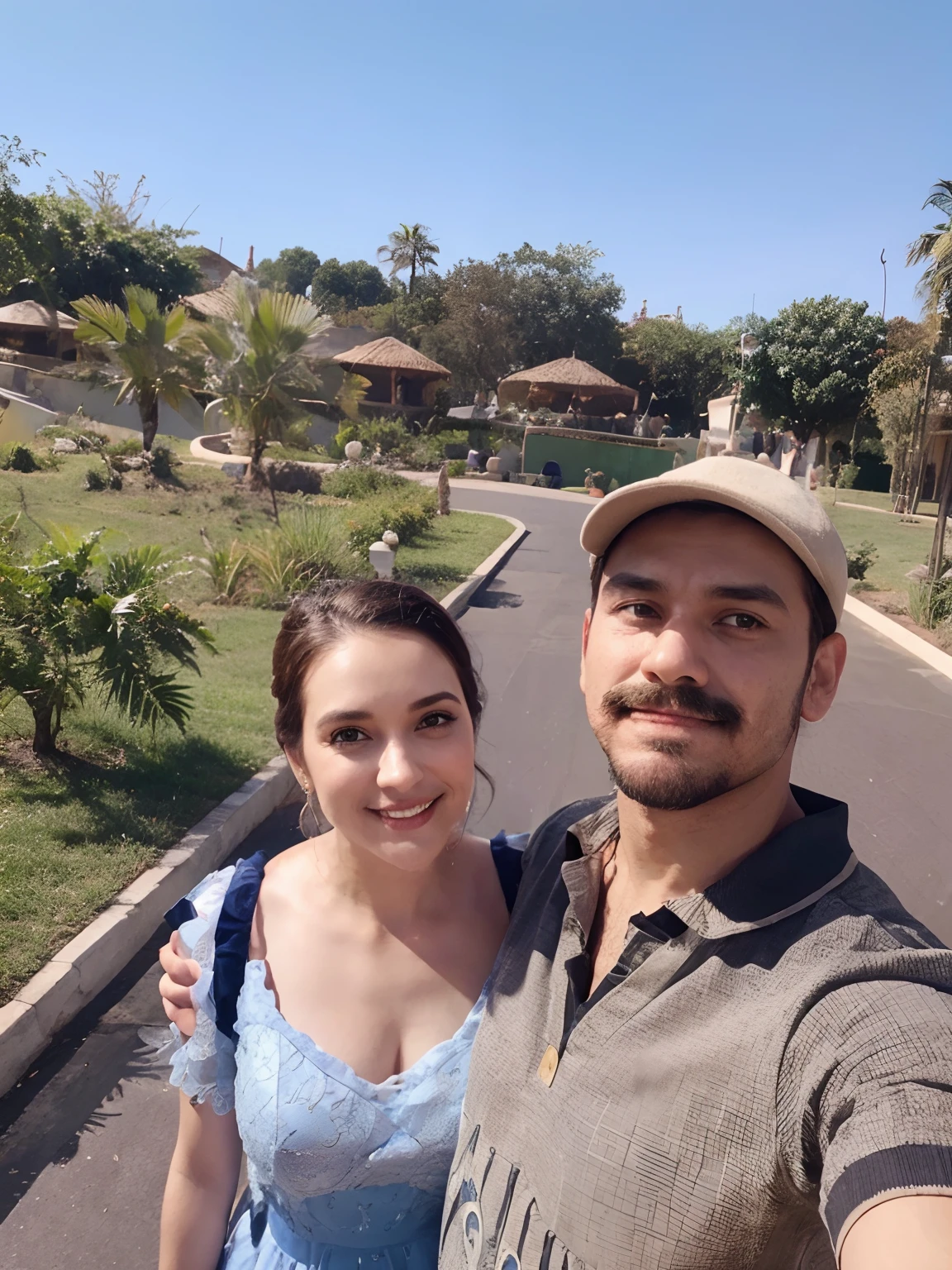 Homem de terno com barba e bigode e mulher de vestido de noiva, apaixonados, Disney pixar |