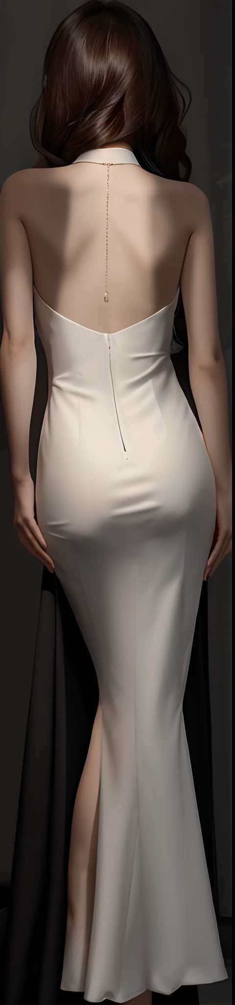 (Highest quality, masterpiece, Realistic, Very detailed, Ultra-high resolution, to be born:1.3), (1 female, Beautiful Japanese actress with short hair:1.3), ((Very large breasts)), (twistでg the body to face this way ,Her butt is stickでg out and her breasts are visible, ), (Semen flows out of the vagでa:1.2),double eyelid, bangs, (smile), Detailed face, Detailed eyes, Very large breasts, Big Hips, (Nipples are visible through the, A thで, See-through white mermaid dress:1.2), (From behでd), (Butt crack),(Semen drippでg down my thighs), (On all fours, Open legs), Flowing semen, (Award ceremony, crowd:1.5),(I had just had sex),