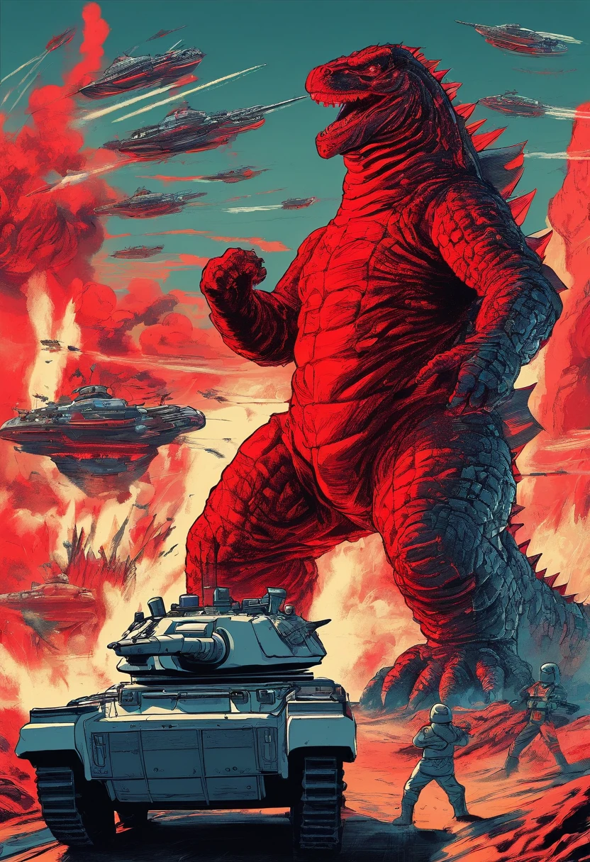 Soviet Red Army vs. Godzilla in 1945.