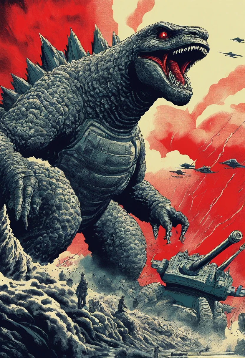 Soviet Red Army vs. Godzilla in 1945.