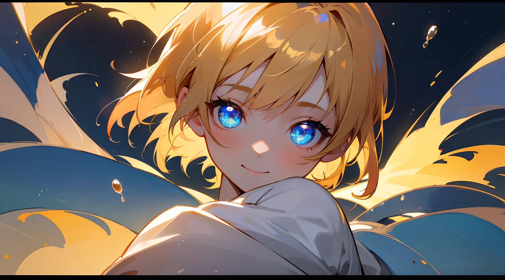 Beautiful detail eyes、Light blue sparkling eyes