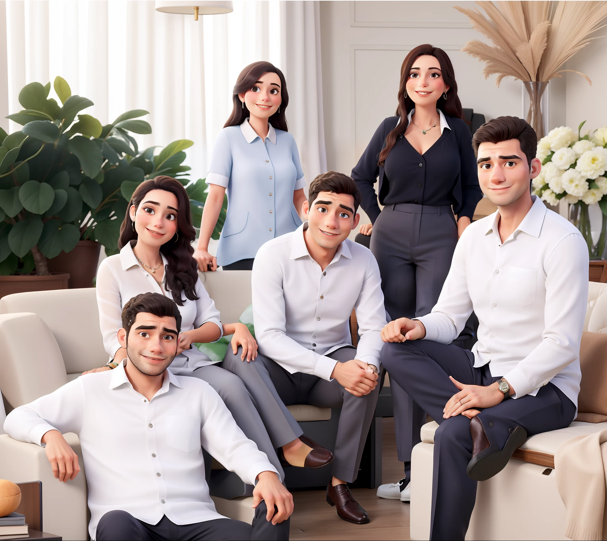 GRUPO DE PESSOAS, com roupas sociais em um local elegante