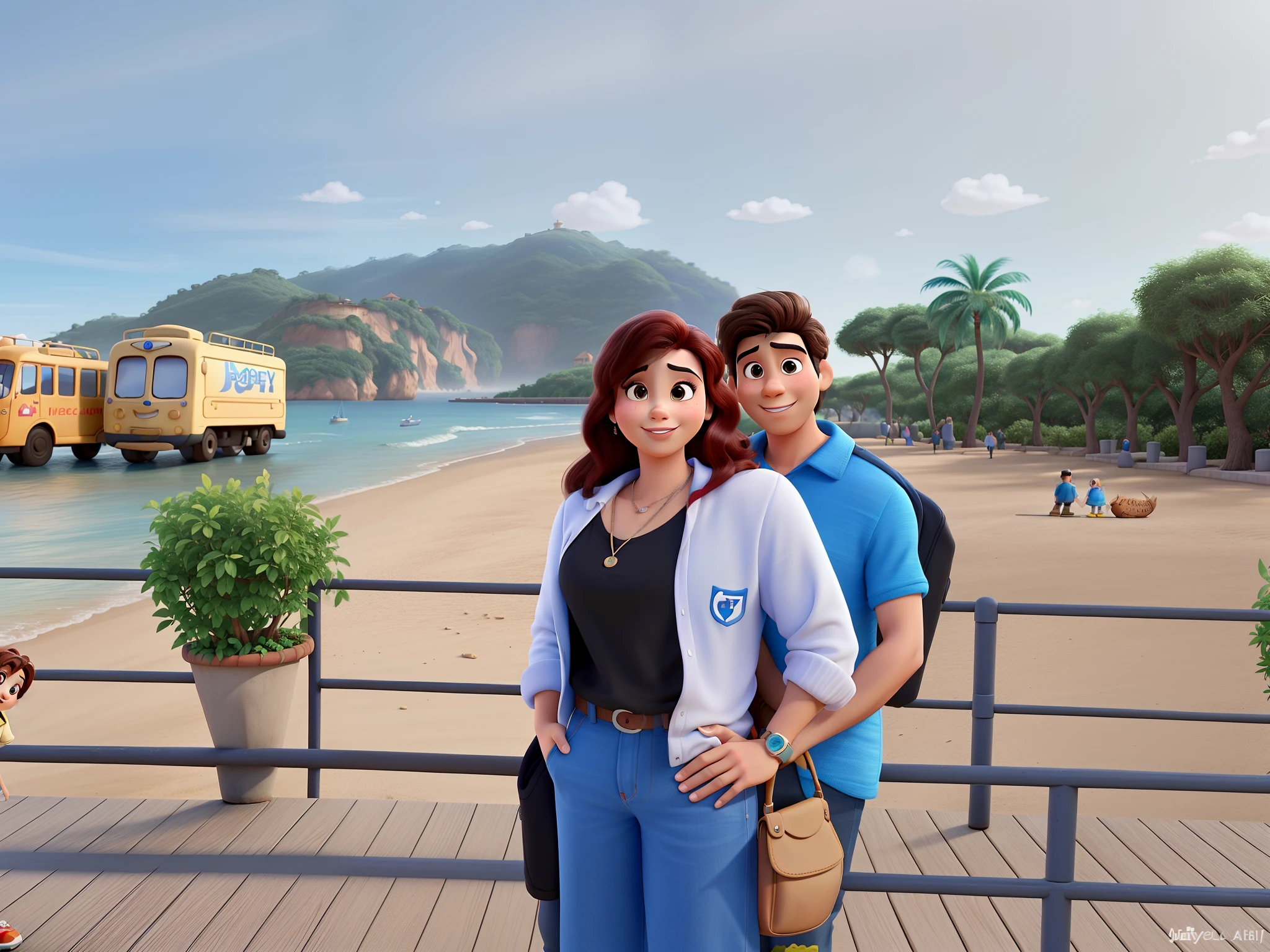 Casal estilo Disney pixar, alta qualidade, melhor qualidade
