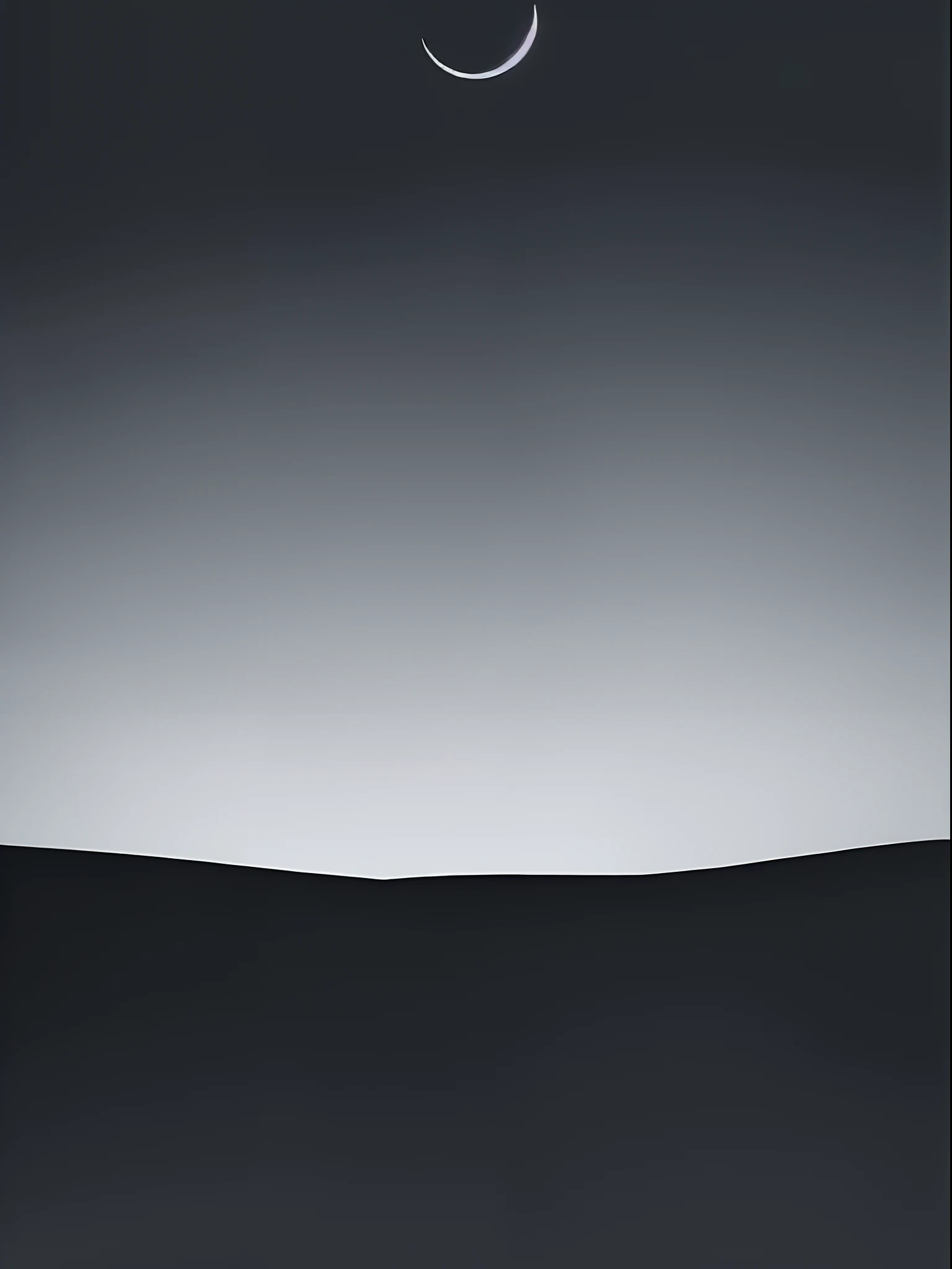 Alafi view of a lonely tree in a field,There's a crescent moon on it, style of hiroshi sugimoto, Hiroshi Sugimoto, stark landscape, horizon, minimalistic composition, Dark landscape, Low horizon, minimal art, iphone 15 background, minimalist art, minimal background, Barren moon landscape, minimalist photorealist, minimalist wallpaper, very minimalistic