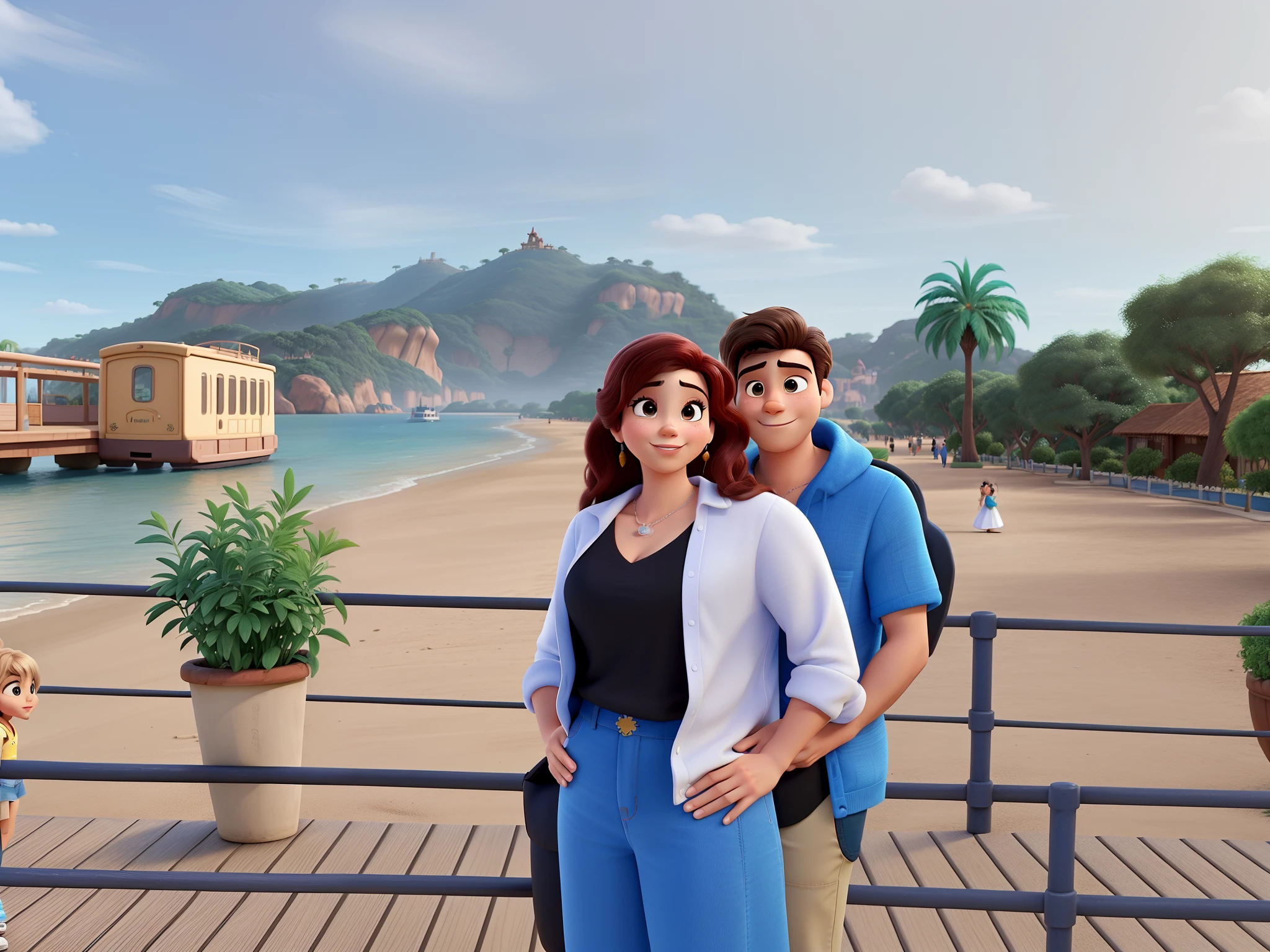 Casal estilo Disney pixar, alta qualidade, melhor qualidade
