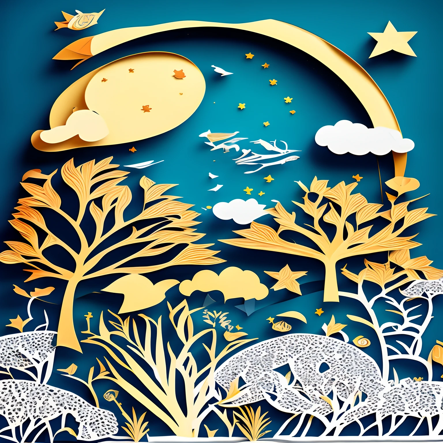 Crop the illustration,Shallow bulges,carton,starrysky,A5 size,Velvet texture,Milky white vertical line on the right side,Positive perspective,Transparent background