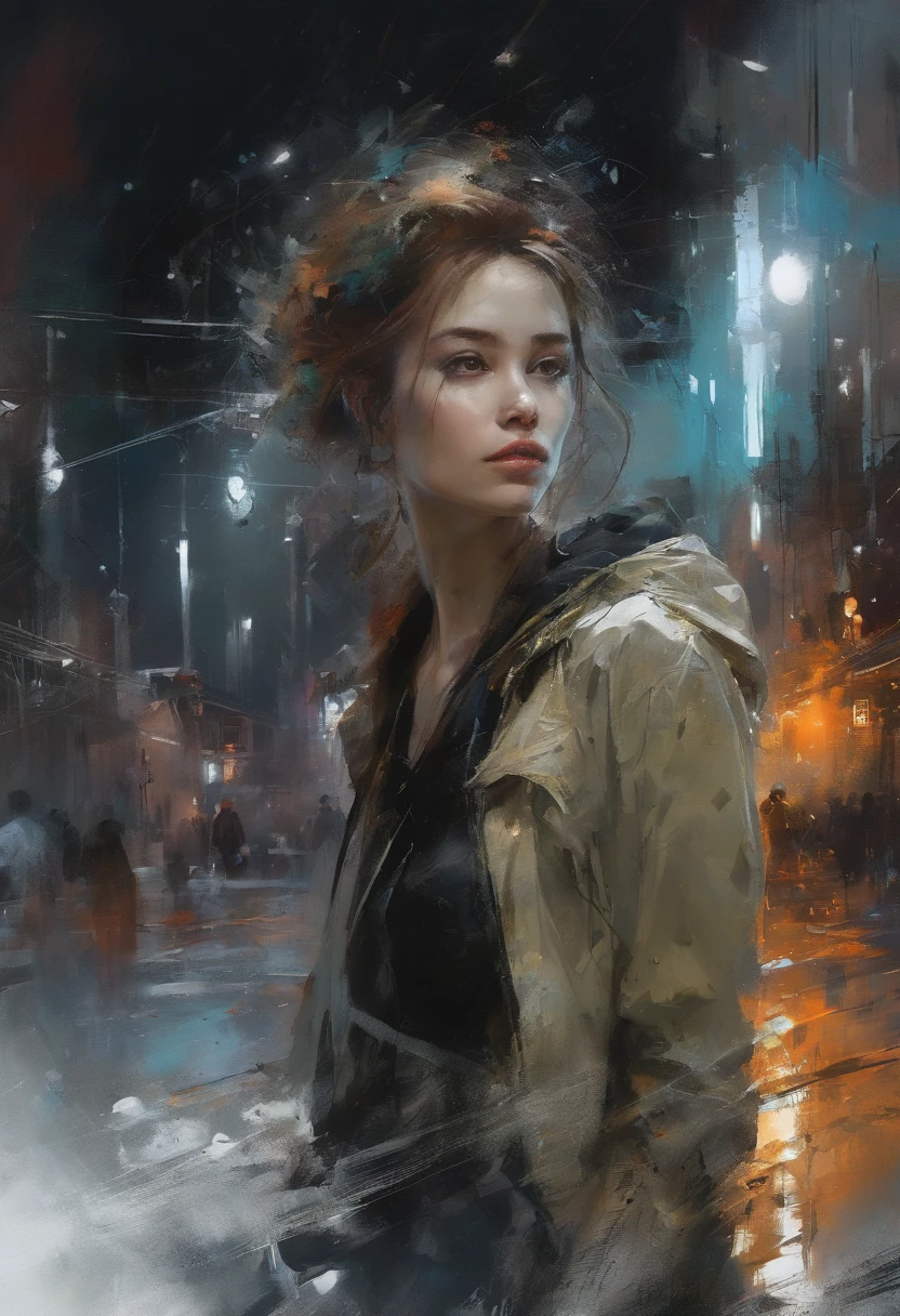 16k diverse graffiti art, Manga, Dynamic, Moonlight, Highly detailed, Digital painting, art stations, concept-art, smooth, Sharp focus, illustration, paint splatter, Art by Carne Griffiths and Wadim Kashin