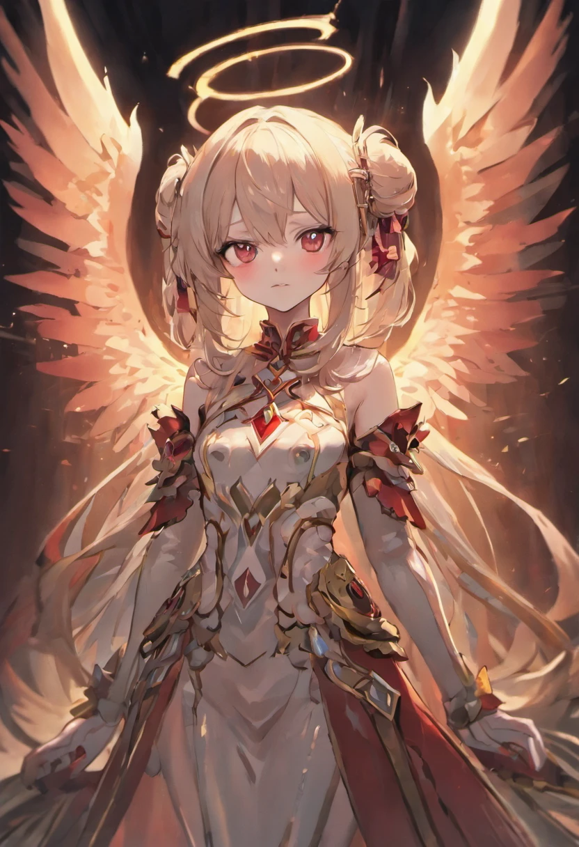 Anime anime wallpaper HD anime wallpaper HD wallpaper, Onmyoji detailed art, From Arknights, yandere intricate, blood moon tentacles!!, Detailed key anime art, shalltear bloodfallen, demon anime girl, shadowverse style, gapmoe yandere grimdark, Official artwork, Key anime art, anime key visual concept art of, queen of blades,(tmasterpiece,best qualtiy)Thin and tall figure,The height is about six feet。pale-skinned,With a slightly morbid tone,The hair is silvery-white,The eyes are red,There was a strange glow shining,The wings are asymmetrical,The right wing is slightly larger than the left wing,The skin on the surface of the wings appears a gray color。Hands are also different from ordinary people:One of the hands appeared extremely sharp,The fingers are slender and twisted,Shimmering with metallic sheen;The other hand is relatively normal,All five fingers exhibit the characteristics of a human hand,The tail is similar to the tail of a reptile,The surface is covered with fine scales,The same gray。The end of the tail is very sharp,A mix of human and non-human characteristics,It gives a bizarre and disturbing feeling。