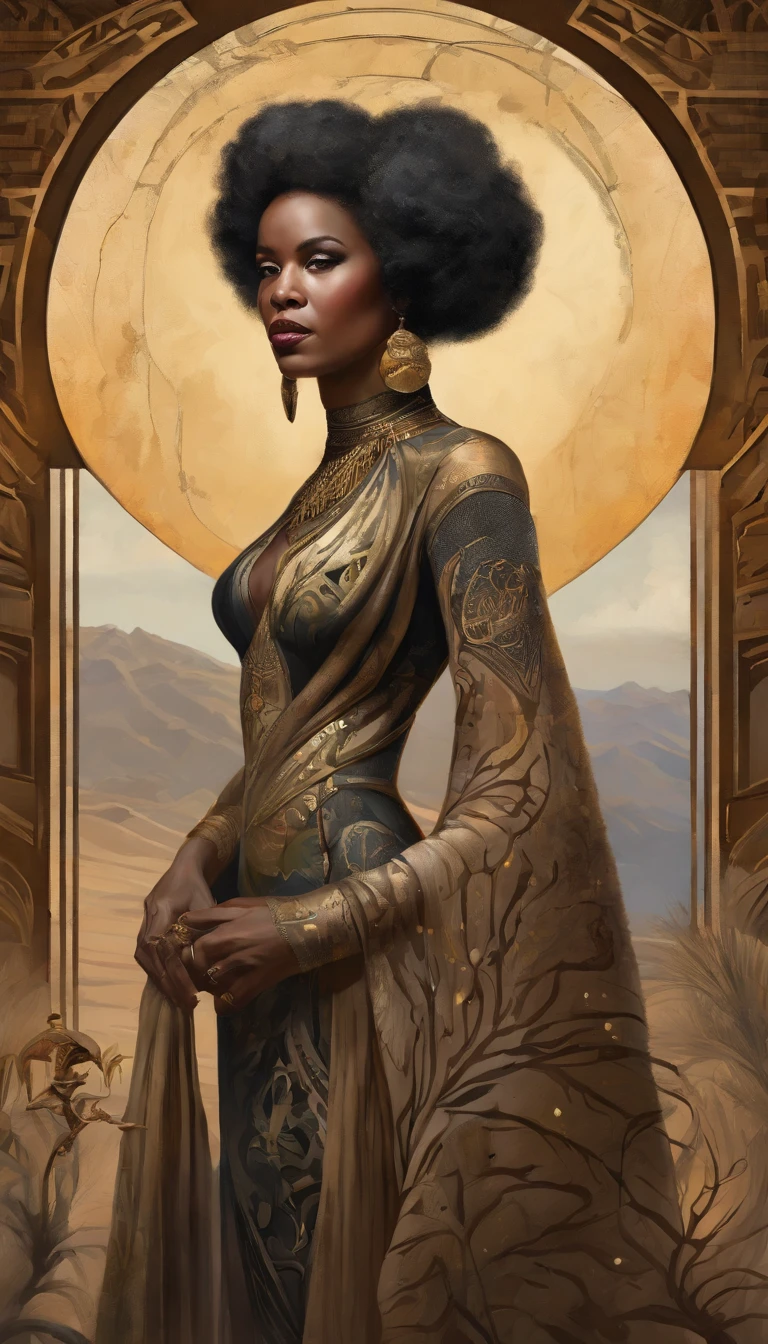 araffe woman in a black and white dress and a turban, stunning african princess, maria borges, wearing an african dress, in style of nadine ijewere, black african princess, wearing an elegant tribal outfit, black young woman, african princess, african ????? mistress, young black woman, african woman, adut akech, african queen