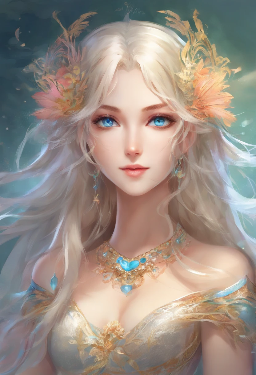 Crystal big blue eyes、 Full body, Platinum Blonde Hair、Super long straight hair、Silky hair、Bangs between the eyes、Naked、Naked, Undressed, NSFW, Beautiful, young and shiny skin、Sexy and very beautiful appearance、Beautiful and cute face、 Very beautiful , A good girl with style、A little big breasts masterpiece, Better Quality, Vibrant colors, (Character Sheet: 1) (Multi-Character Seat: Complete Upper Body Reference Sheet: 1) , thin waist. thin waist