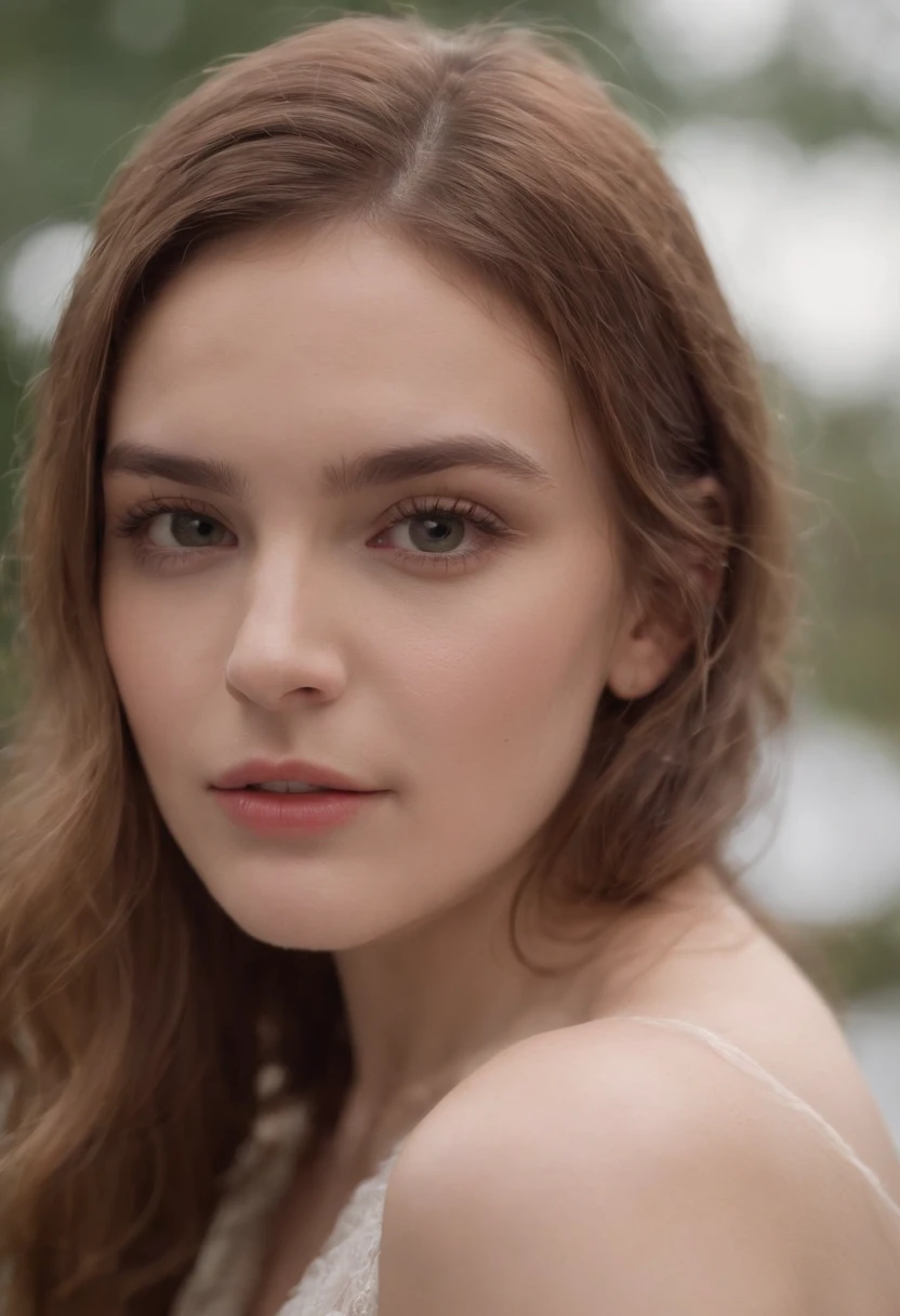 18 yo menina, Vestido branco do Homem-Aranha, com longos cabelos enrolados, louro, beautiful face, chuva, Telhado, master part, detalhes intrincados, anatomia perfeita, Detalhes faciais e corporais.