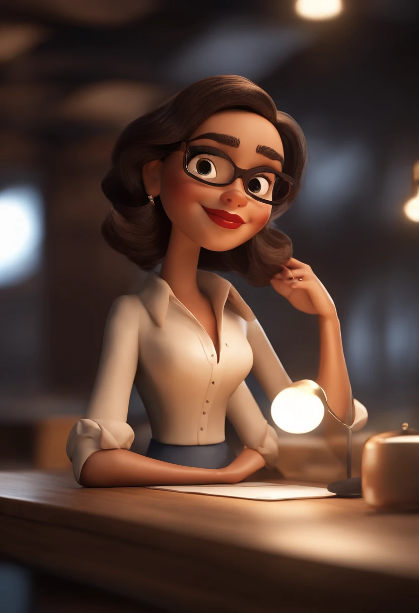 hotografo Personagem de desenho animado de um homemmagro usando uma camisa preta, um personagem animado, cabelo curto,Caractere estilizado, animation style rendering, 3D estilizado, Arnold Maya render, 3 d render stylized, toon render keyshot, Personagem 3D, Personagem 3D, 3d rendering stylized, 3 d character render, personagem de desenho animado, Personagem de close up, Pose de personagem, (Estilo Pixar) (master part:1.2) (Bokeh) (best quality) (pele detalhada) (textura detalhada) (8k) (argila) (Cinematic lighting) (foco nítido,Senta e vaza a parte superior do corpo