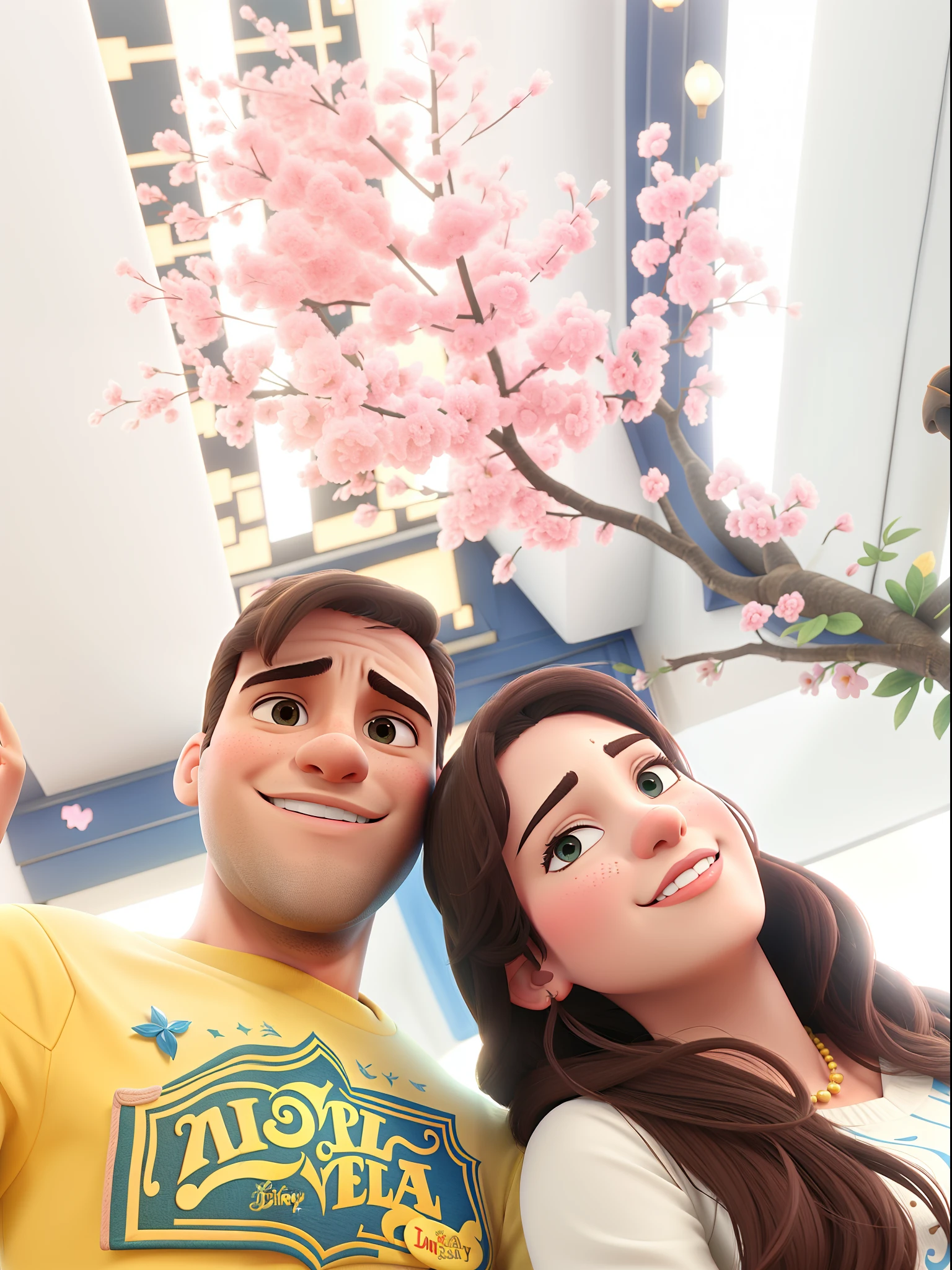 Casal feliz igual filme da Disney amor