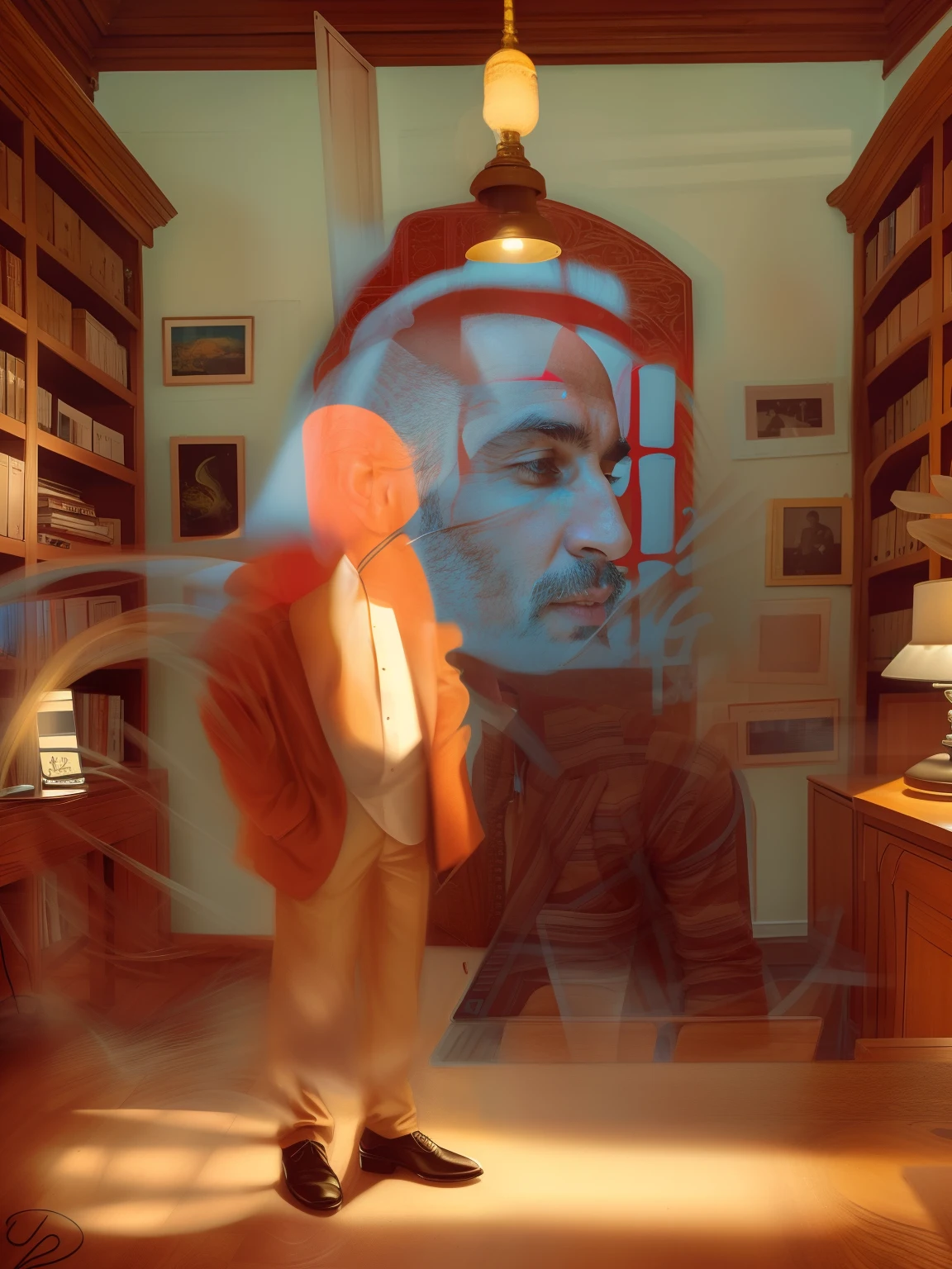 there is a man sitting at a table with a laptop computer, aykut aydogdu, carmelo blandino, Henry Alvim Correa, profile portrait, david rios ferreira, icaro carvalho, edu souza, profile image, thinking pose, in the office, caio santos, deep in thought, profile shot, profile pose