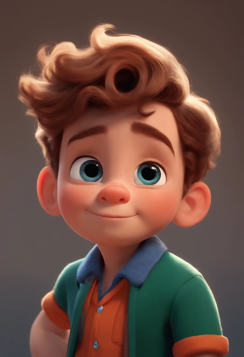 Image of a boy for a story in a YouTube video in Pixar format, He's the  allabester, He's the class leader, He's outgoing, Playful and gets up for a lot of things