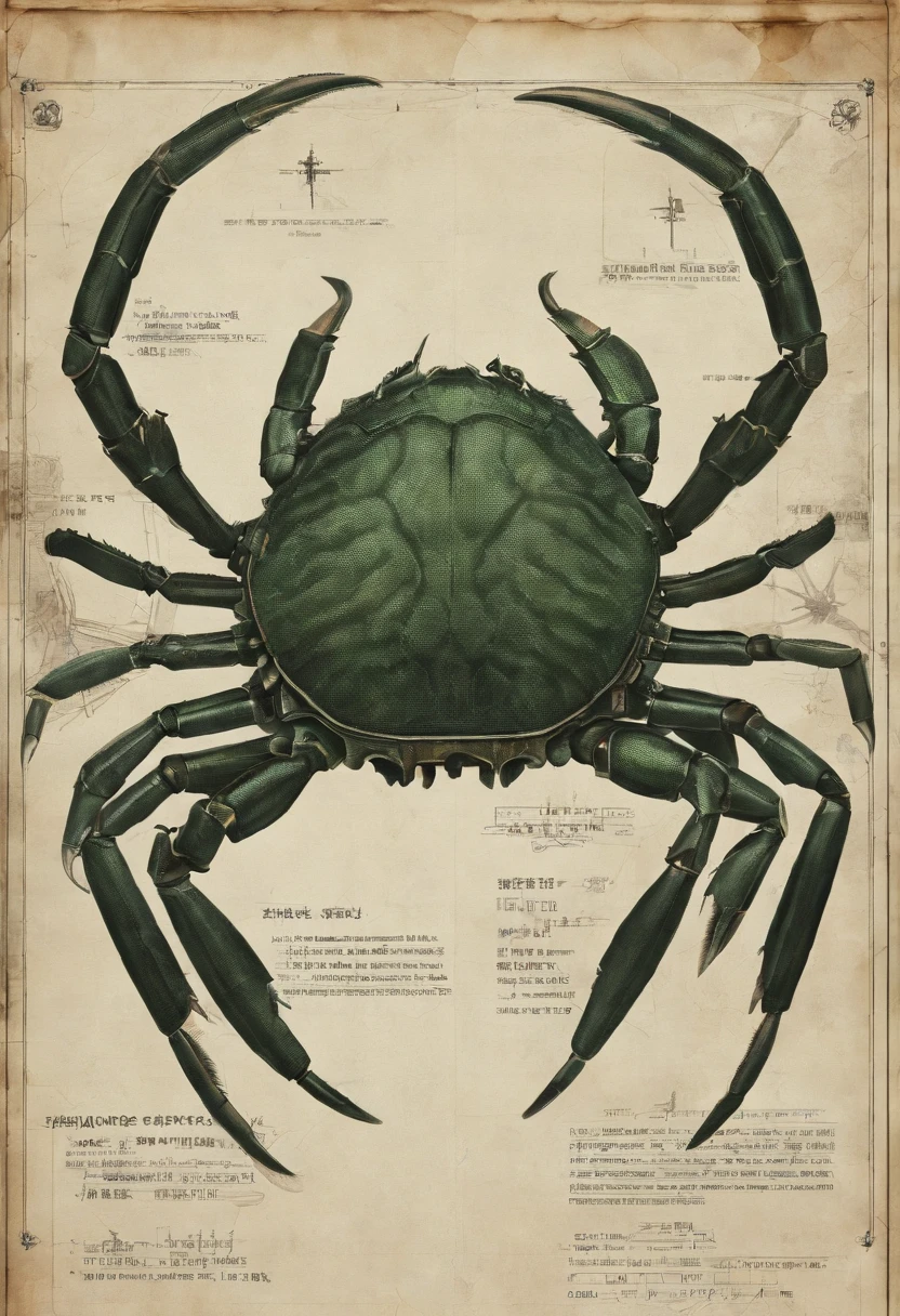 (A giant crab stood in the air in the fog, staring fiercely at a person asking for help),(a creature 5 meters tall:1.0),(Huge green eyes are unusually bright:1.37)(The thick legs of two giants stand on the reef) ,,(The shell of a giant crab is dark green),(goldtrim), (Dark blue wide oval abdomen), (The texture is very hard and thick shell), (There are a pair of large protruding compound eyes:0.8),(Unusually long and flexible antennae:1.1),(The length is about 1/3 The width of the crab's body:0.5) ,(On the top of the head there is a pair of small pliers),(Fresh fluff:0.8), giant ethereal creature,The texture is clear, (The helpless pray for help:1.37),(People who ask for help:1.37),Background to Cancer Salvation Prayer:nebulous sky,(rough sea),(Greatwave),Recife,(salama:1.1), 真实感,Epic,ultraclear,afterimage, Dutch angle, From below, Sony FE GM, Chiaroscuro, Blurry, hyper HD, Masterpiece, Textured skin, Super detail, High details, High quality, Award-Awarded, Best quality, A high resolution, 8K,Epic,sci-fy,Futuristic fantasy,cotw,punk,mechs,