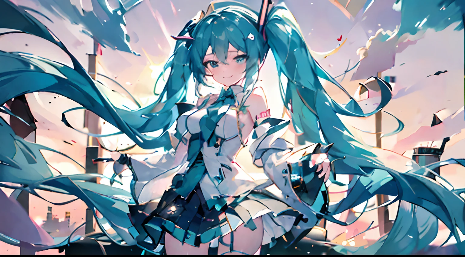 information((Highest quality)), ((masterpiece)), Official Art　Unity　8k　hatsune miku　hatsune mikuコスプレ　naked　Large Breasts　white breath　Sweat　Ahegao　Twittail Hair　Very long hair　Aqua Eye　Aqua Hair　 (((From above)))

information