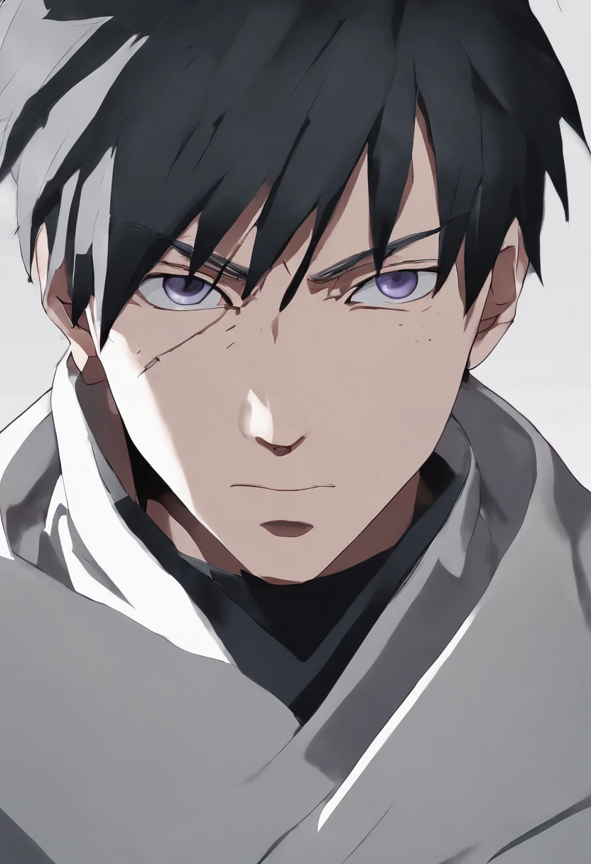 Obito Uchiha,Mangekyou Sharingan in right eye,Rinnegan in left eye,small curved scar on right side of face,forehead to eye area,detailed eyes,extremely detailed face,long eyelashes,(best quality,4k,8k,highres,masterpiece:1.2),ultra-detailed,realistic:1.37,locks of tousled black hair,fierce expression,black cloak flowing in the wind,vivid colors,portraits,studio lighting
