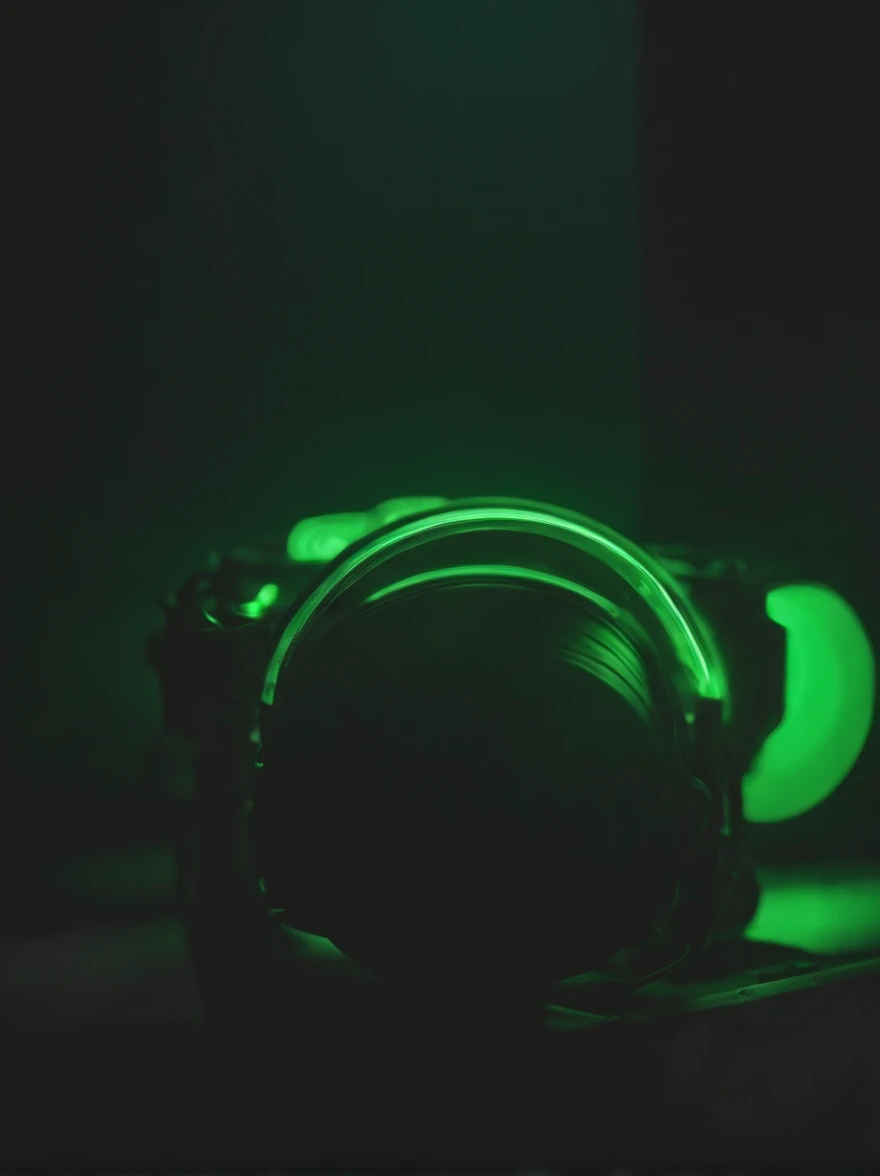 create a dark background with green neon