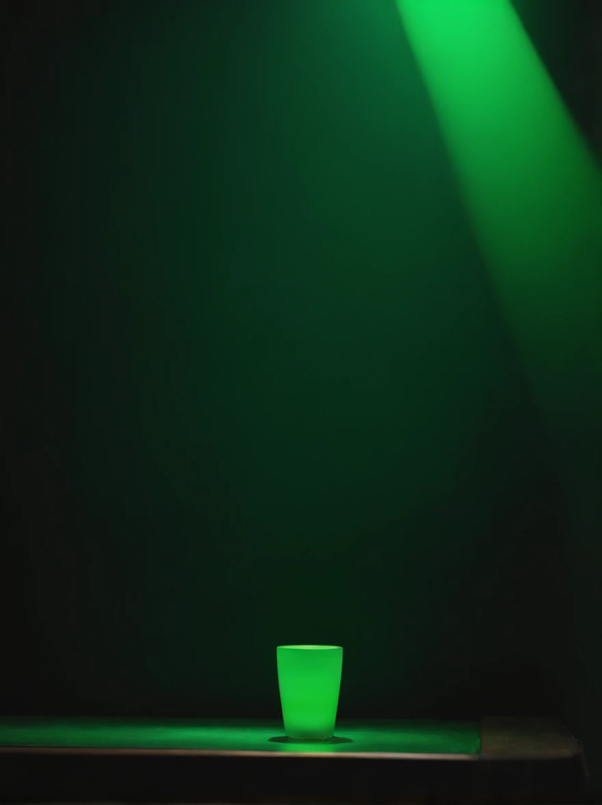 create a dark background with green neon