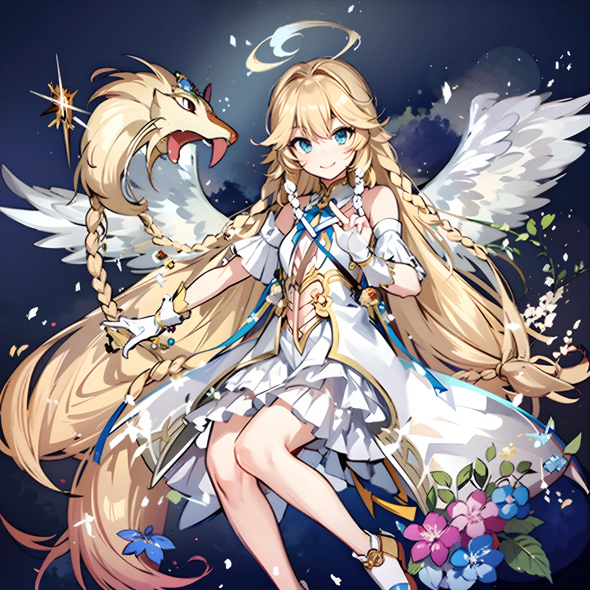 kawaii pose、actionpose、A smile
