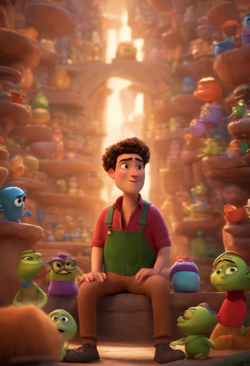 A Dream Architect Inspired by Pixar Animation, de perto. The character takes center stage with captivating facial expressions, oferecendo um toque de irrealidade