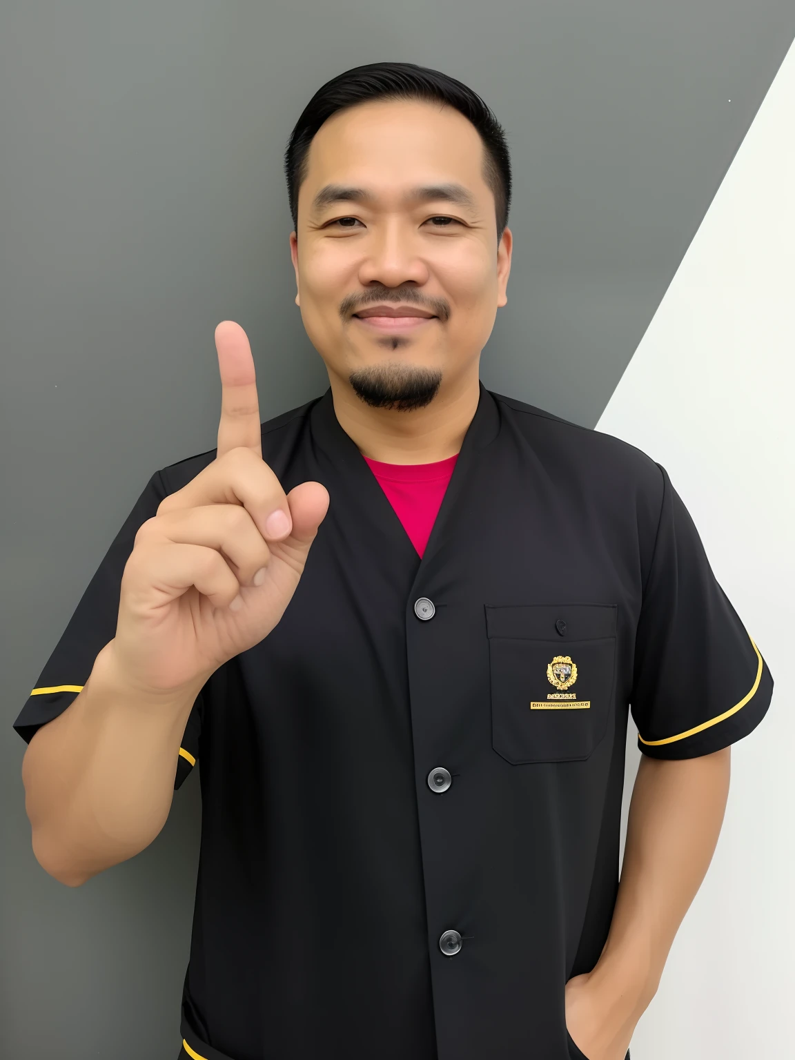 homem arafed em um uniforme preto dando um polegar para cima, stanley artgem lau, com o dedo indicador, Thawan Duchanee, 38 anos, 2 7 anos, foto de perfil profissional, ren heng, Bao Pham, com o dedo indicador, 3 5 anos, 35 anos, 2 9 anos, (38 anos)