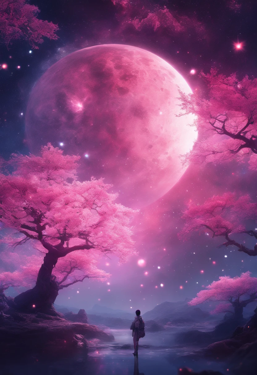 天空、cherry trees、Fantastical、In a dream,8K分辨率
