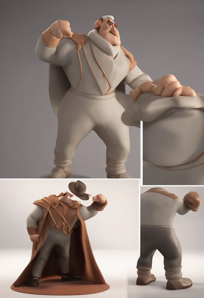Personagem de desenho animado de um homem com barba baixa e terno preto, um personagem animado, Caractere estilizado, animation style rendering, 3D estilizado, Arnold Maya render, 3 d render stylized, toon render keyshot, Personagem 3D, Personagem 3D, 3d rendering stylized, 3 d character render, personagem de desenho animado, Personagem de close up, Pose de personagem, (Estilo Pixar) (master part:1.2) (Bokeh) (best quality) (pele detalhada) (textura detalhada) (8k) (argila) (Cinematic lighting) (foco nítido,Senta e vaza a parte superior do corpo