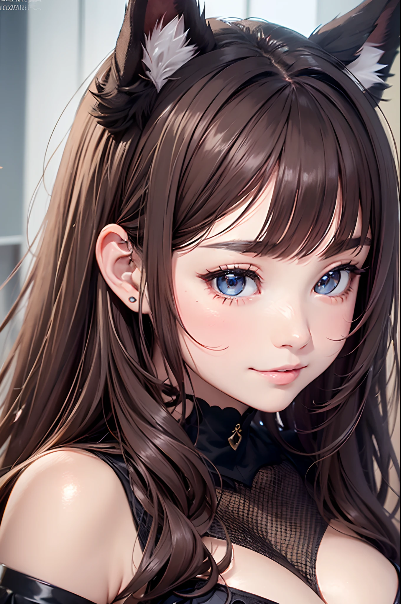 16K Ultra High Definition
Super Detailed
masterpiece
Glossy and detailed hair
Beautiful human woman with long brown hair、Blue Mesh、Very long lashes、lofty nose、
ultra gigantic tits、Amazing beautiful breasts、Sexy Maid Outfits
Fluffy long dog ears、drooping ears
Glossy skin
Red cheeks
Moist eyes and an embarrassed expression
Seduce with a bewitching smile
The background is the living room