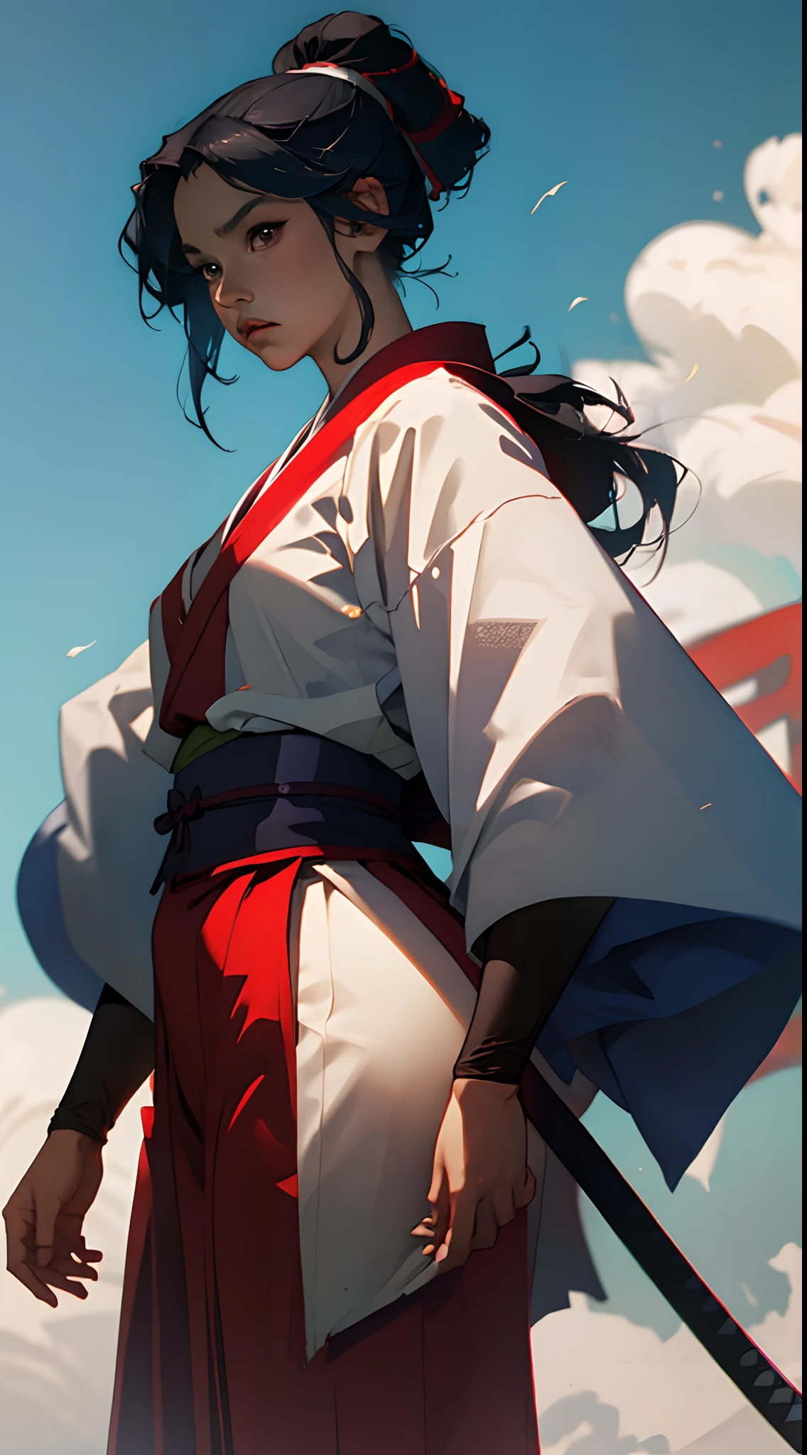 coryxkenshin in a samurai outfit