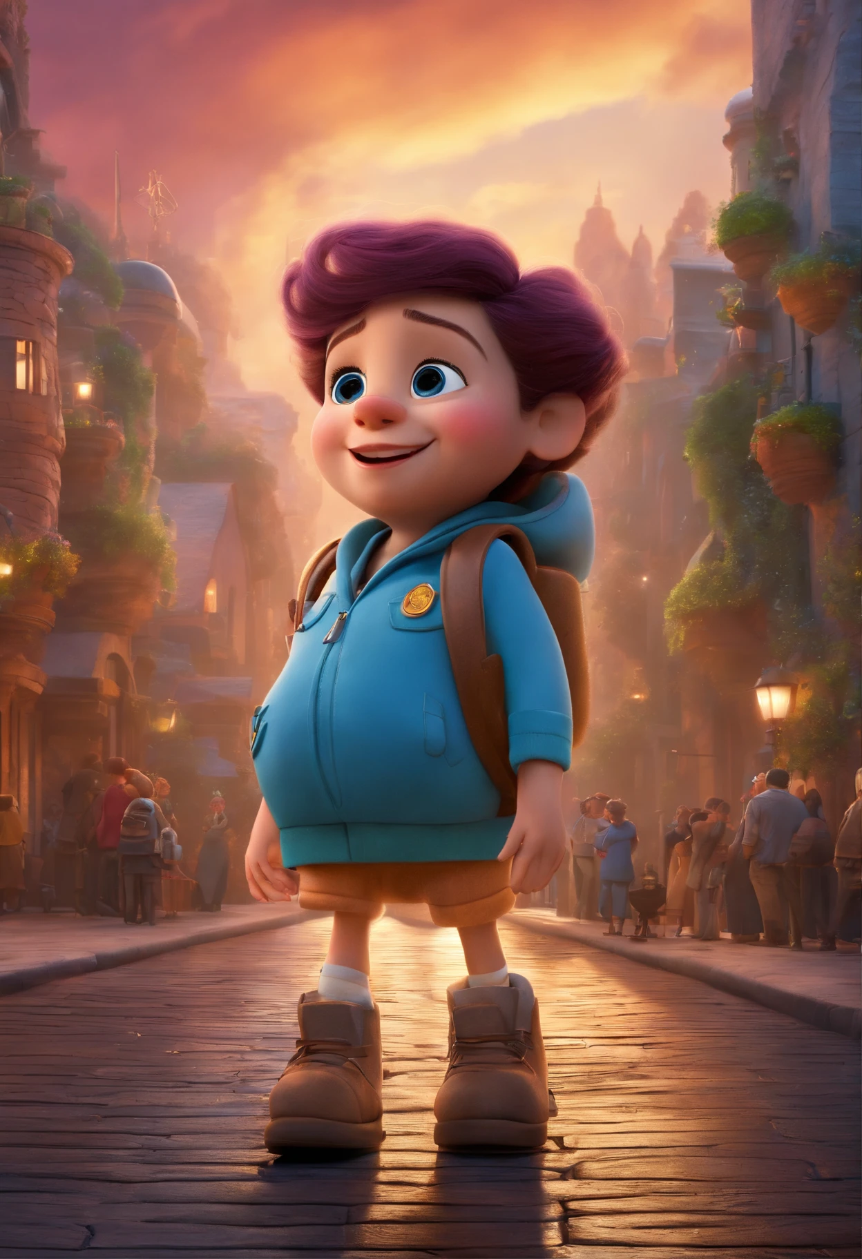 A futuristic yet realistic dream architect, inspired by Pixar animation, up close. The character takes center stage with captivating facial expressions, offering a touch of unreality.