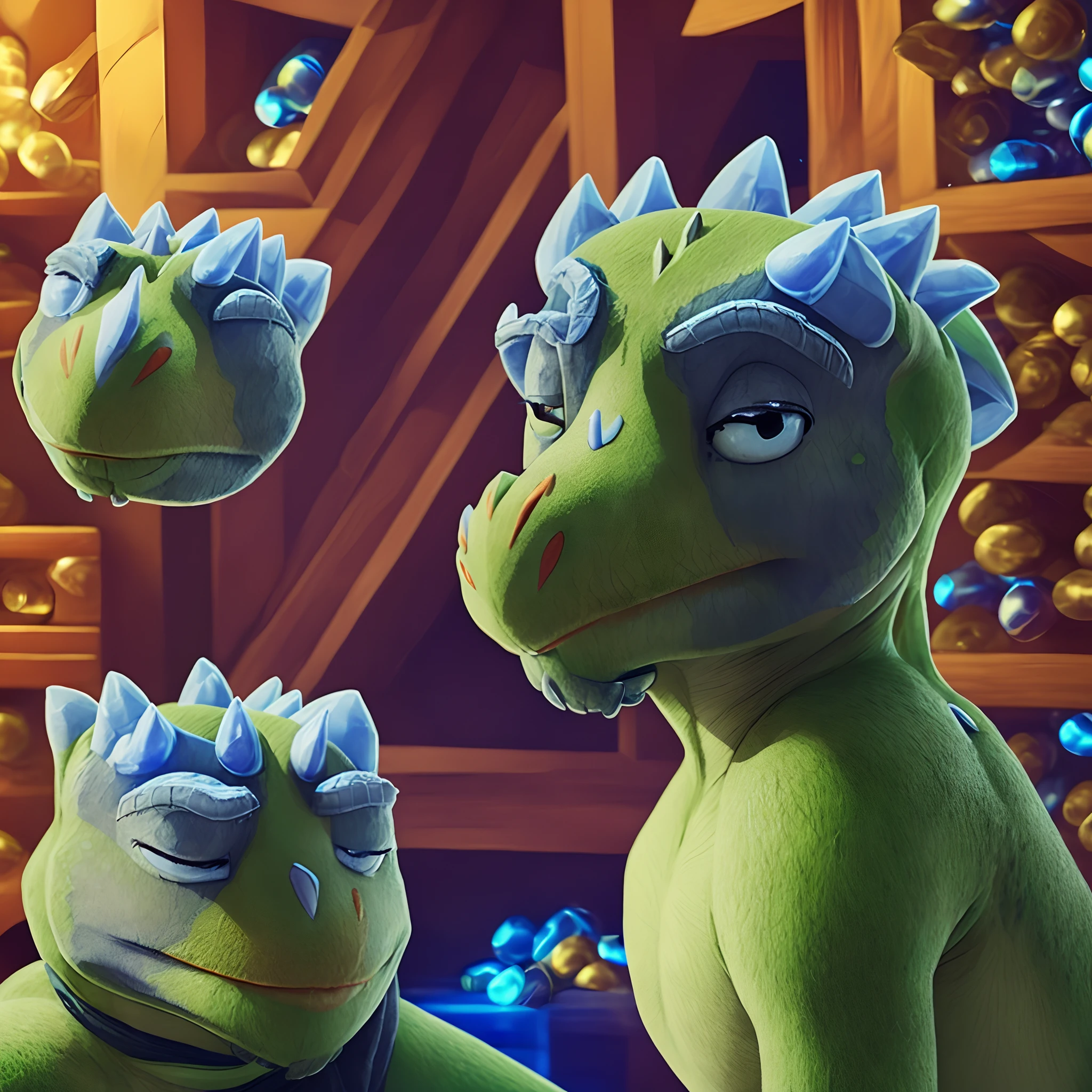 Kermit the frog surrounded by blue pills