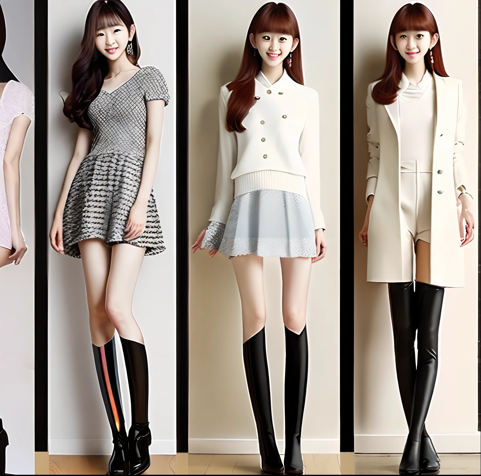 The legs are super long、cute little、woman、the whole、realisitic、Leg length ratio 5:3