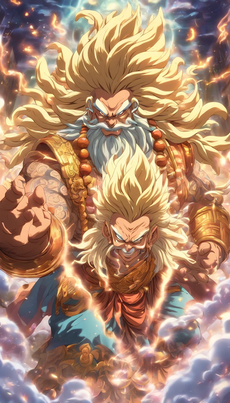 (((Brahma))) best quality, ultra-high resolution, CG detalhado 4K, piece of master, Brahma, Hindu god, old man, mayor, barba branca, mitologia hindu, Imagem hindu, ((corpo inteiro)), aesthetic, centrado na tela, corpo inteiro