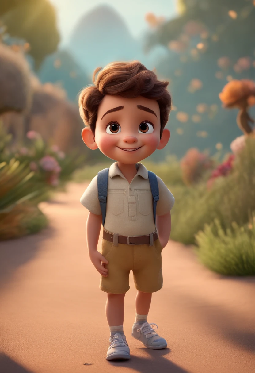 a happy cute ??? standing short hair, vestindo uma fantasia espacial, , fundo branco, barnet, toon, estilo pixar, 3d, desenhos animados, rosto detalhado, asymmetrical 16k