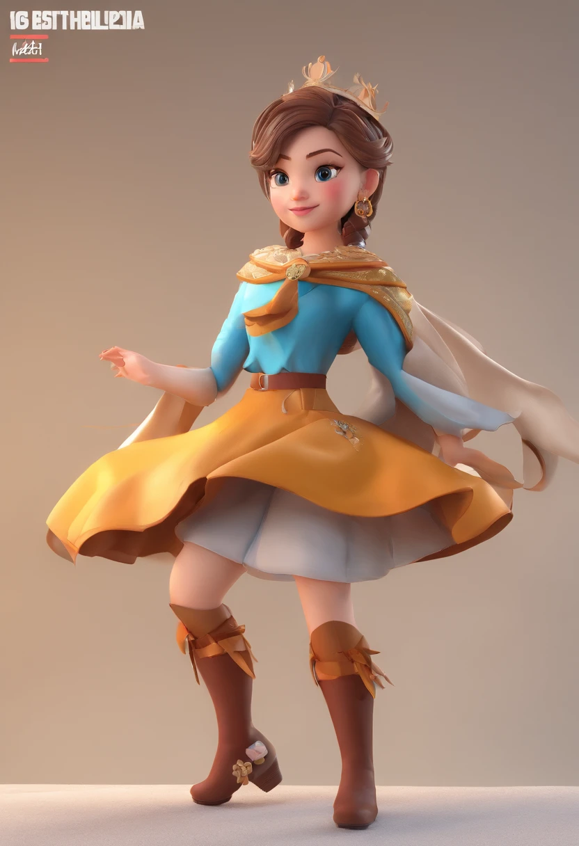 best quality, master part, fotorrealista, extremamente detalhado CG unidade 8k papel de parede, Chibi,1girl, Elsa,sozinho, cheio_corpo, sorrir, Olhando_em_visualizador, ao ar livre,