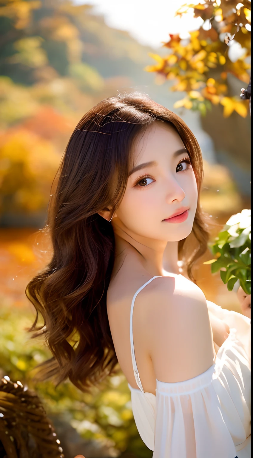Best quality、tmasterpiece、A high resolution、ultra-realistic realism,A beautiful wonderland,photorealestic,delicated,1girll、full bodyesbian,Tall,Raised sexy,shift dresses、hair adornments、choker necklace、jewely、pretty face、Physically、Tyndall effect、realisticlying、Shadow Studio、edge lit、bicolor lighting、(highdetailskin:1.2)、8K Ultra HD、Digital SLR、softlighting、high high quality、volumettic light、sneak shot、photore、A high resolution、4K、8K、The background is blurred out,naked leg,Huge breasts,Seductive gesture,Surrounded by magical waters