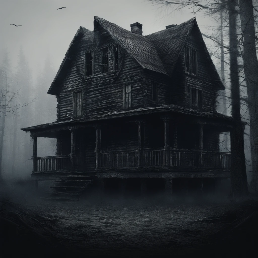 cabin in a dark forest, psychological horror