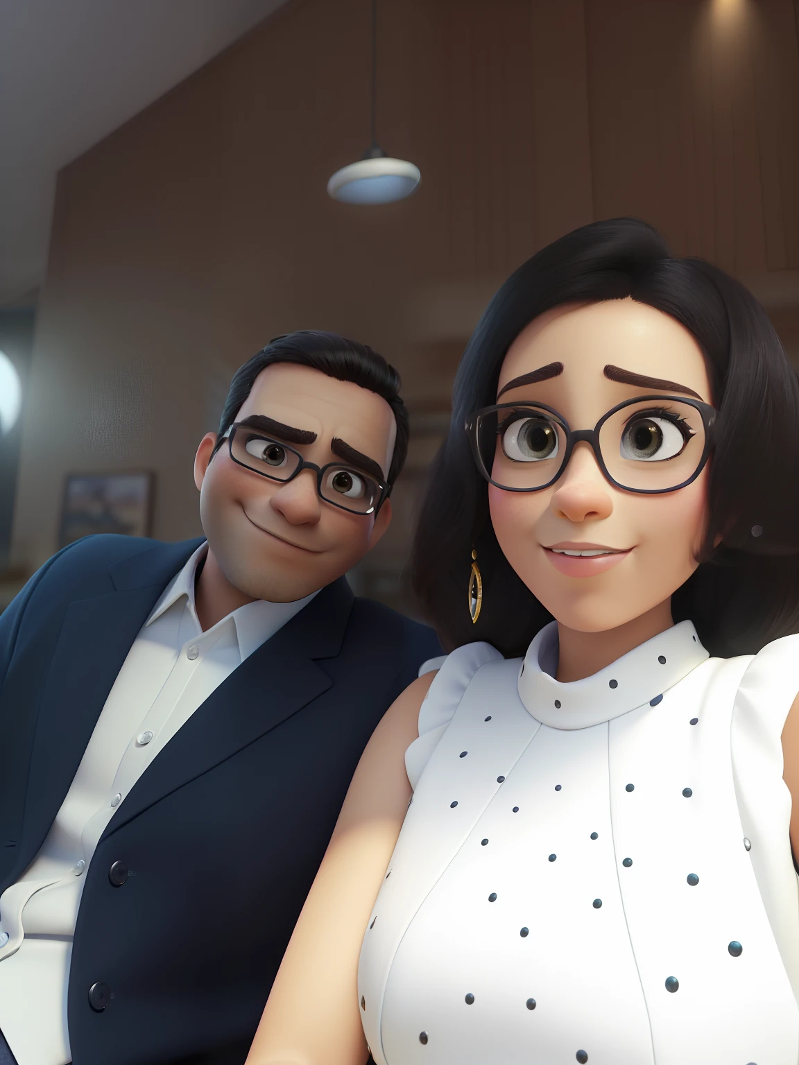 (best quality,Altas,master part:1.2),ultra-detalhado,(Realistic,fotorrealista,photo-realistic:1.37),Estilo Disney Pixar,par (homem de pele negra e casal de pele clara, retratado no estilo encantador da Disney Pixar. Its features are beautifully rendered with the utmost attention to detail. The black-skinned man and the woman have light skin tones, irradiando calor e ternura.
They stay close to each other, Their expressions convey a deep connection and affection. Os olhos expressivos do homem cativam, with finely detailed lashes that add a touch of elegance. The woman's eyes are equally mesmerizing, brilhando de alegria e amor. Both eyes are full of life and emotion.
Her lips, Requintadamente detalhado, convidar sorrisos e sussurros de doces nada. Cada curva e contorno foi meticulosamente capturado, enhancing their charm and bringing them to life.
The couple's appearance is reminiscent of characters from Disney Pixar's timeless stories. Its style is a perfect blend of contemporary appeal and classic elegance. O homem exala charme, Dressed in an elegant outfit that complements her features. The woman is stunning, adornada com um traje cativante que acentua sua beleza.
The surroundings are full of vibrant colors, contributing to the overall magic and allure of the scene. The lighting is soft and dreamy, iluminando o casal com um brilho quente, aumentando ainda mais o seu brilho.
The artwork is of the highest quality, capturando cada detalhe intrincado. The level of realism and photorealism is remarkable, dando vida aos personagens na tela.
This masterpiece is the epitome of art, Evoking emotions and capturing the essence of love and connection. The meticulous attention to detail and Disney Pixar style make this work of art a true celebration of romance and enchantment.
As you dive into this high-resolution representation, You will be transported to a world where love and magic intertwine, inspirado no unmistak